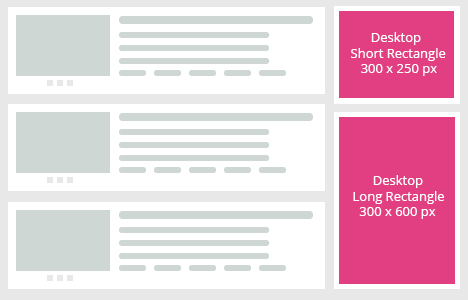 Desktop rectangle banner advertisement example