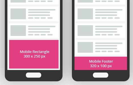 Mobile rectangle banner advertisement example